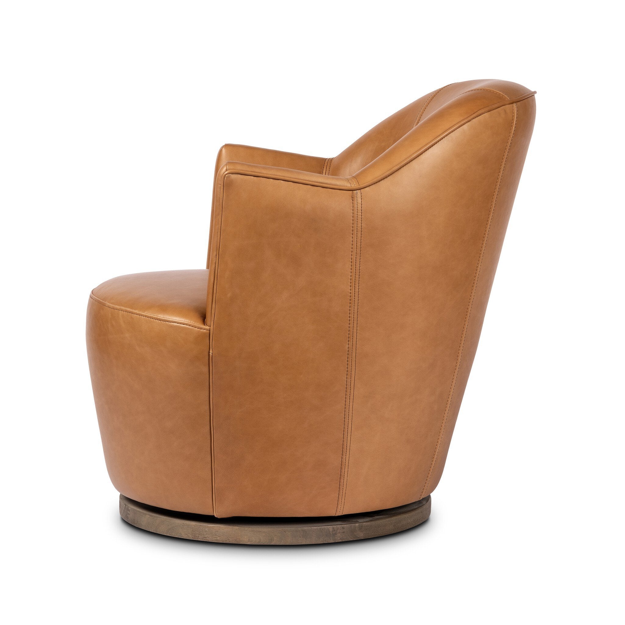 Allagash Swivel Chair - Butterscotch LEATHER