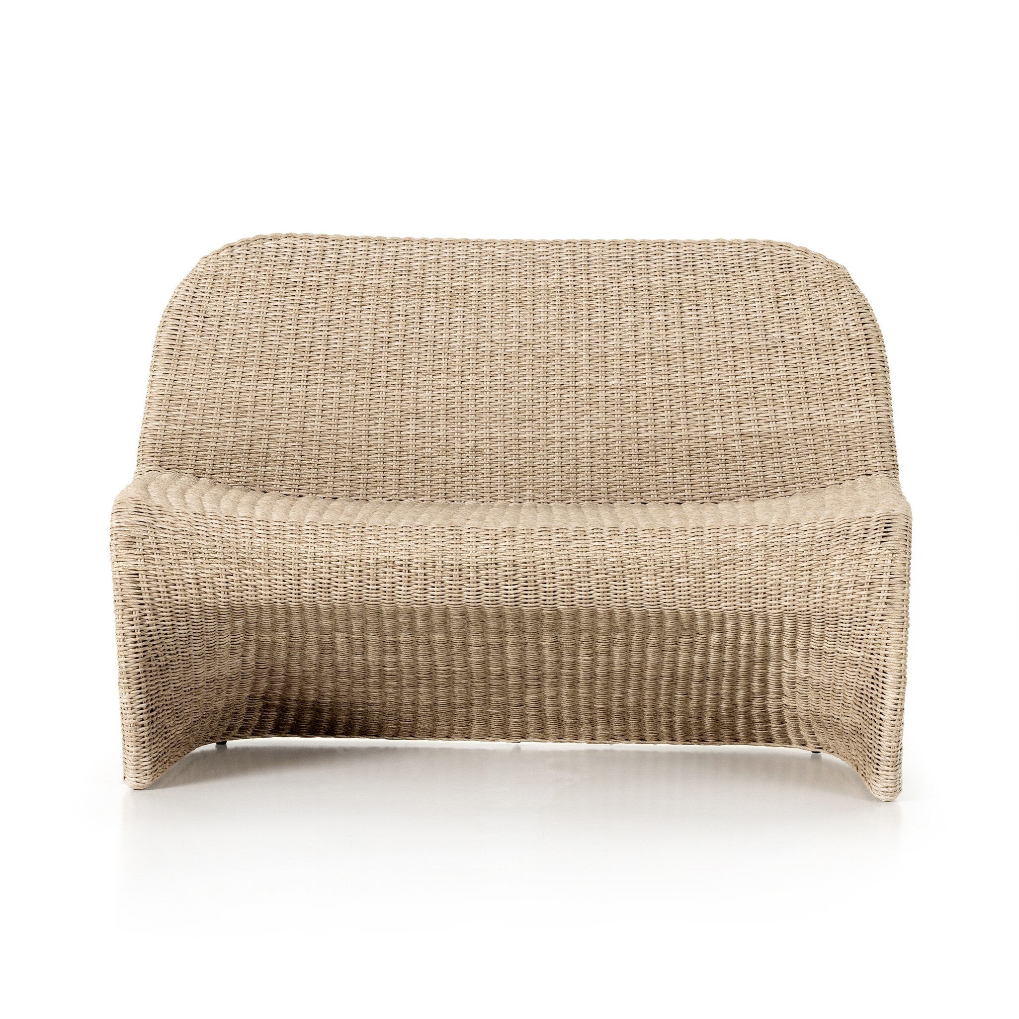 Brooks Outdoor Dining Bench - white