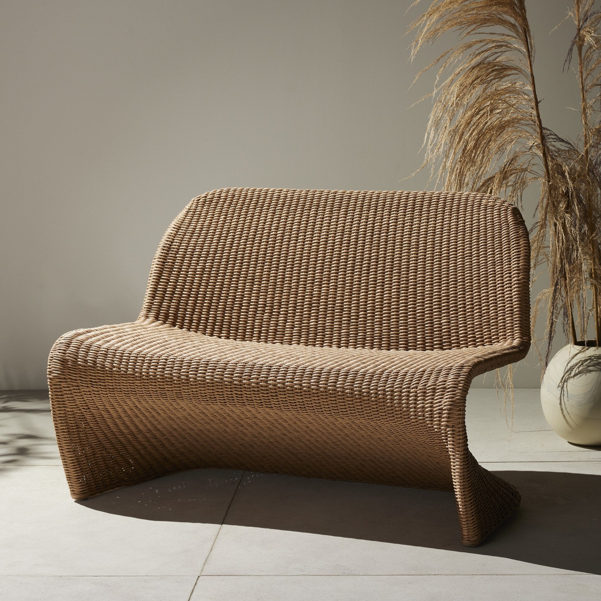 Brooks Outdoor Dining Bench - natural