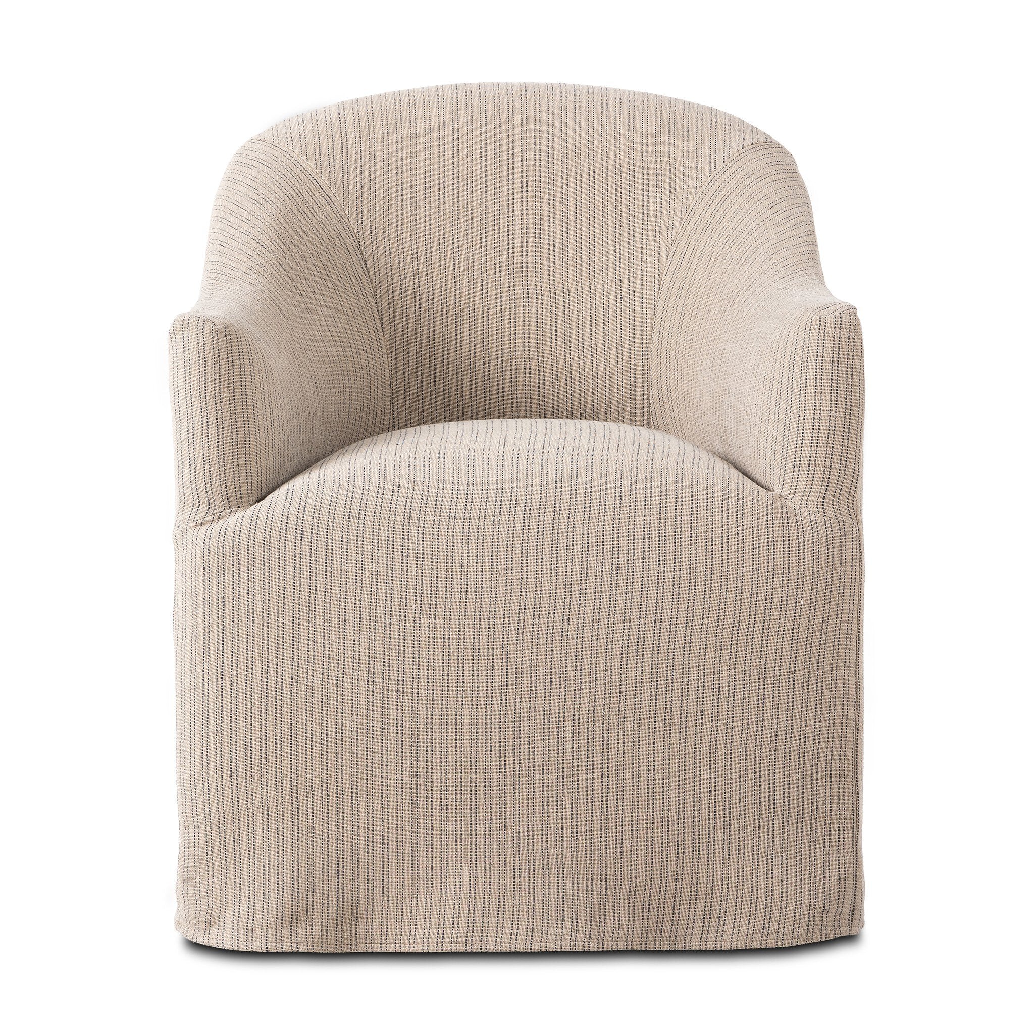 Ashland Dining Chair on casters - Laine Navy