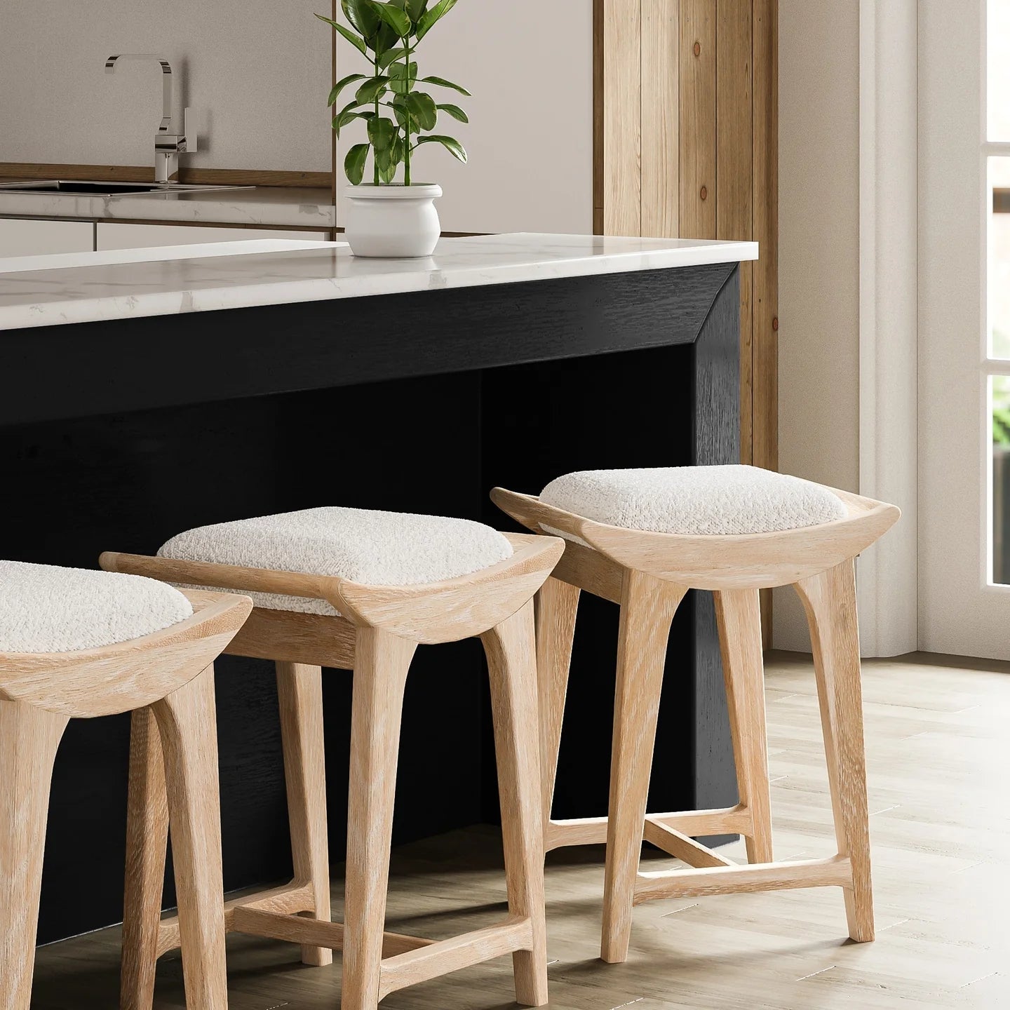 Cerused Oak Counter Stool - 24"