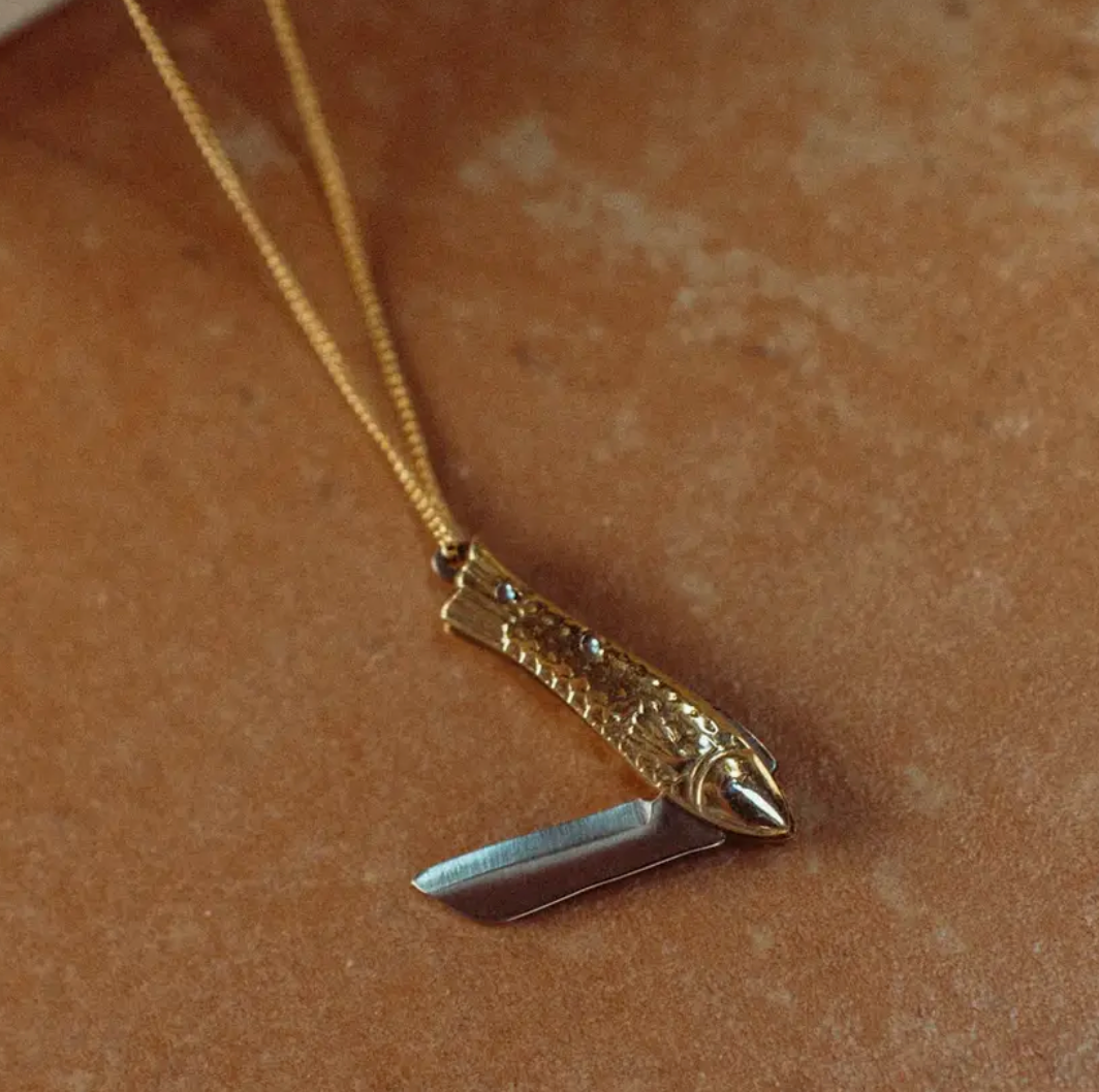 La Sardine Pocket Knife Necklace