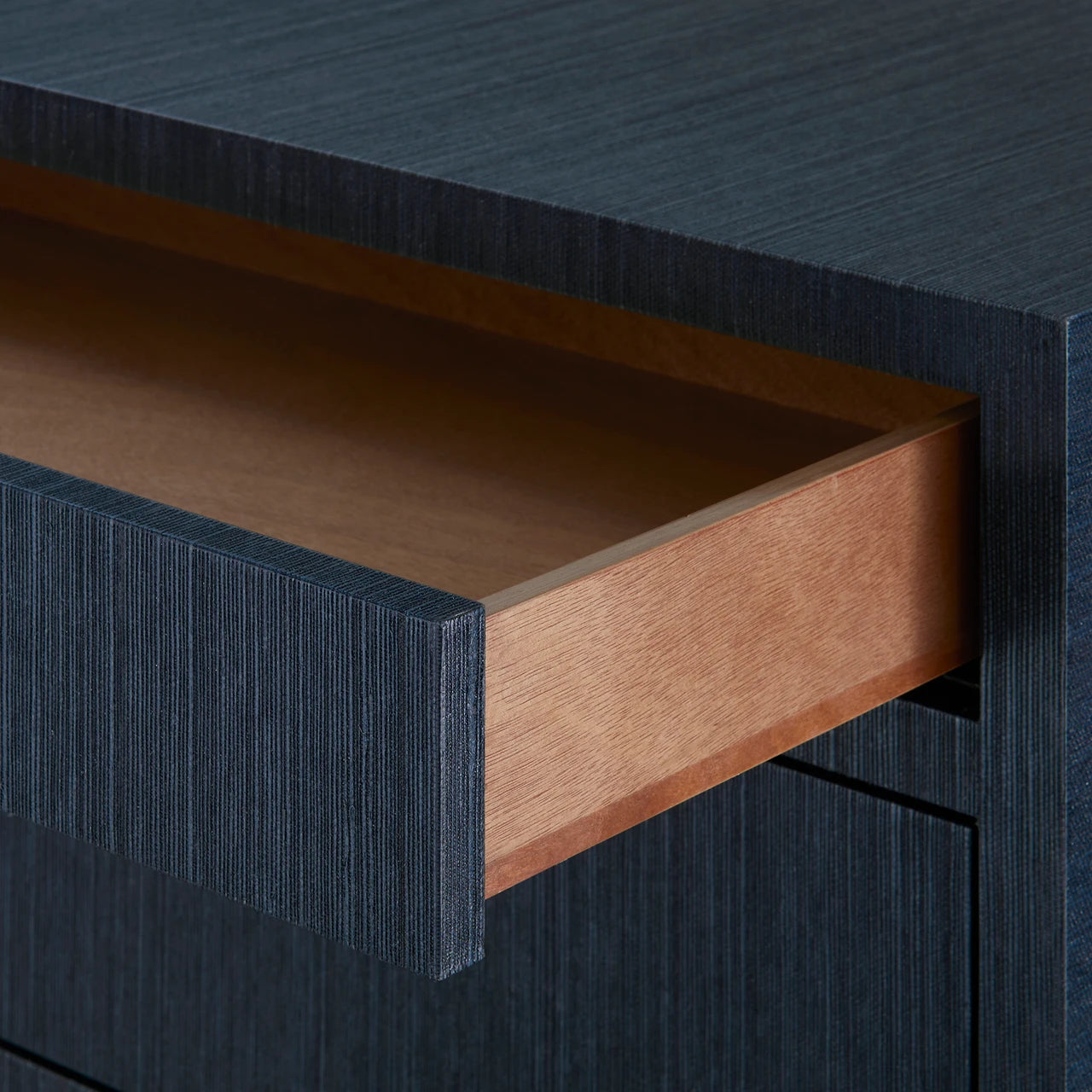 Ocean Blue Grasscloth Chest