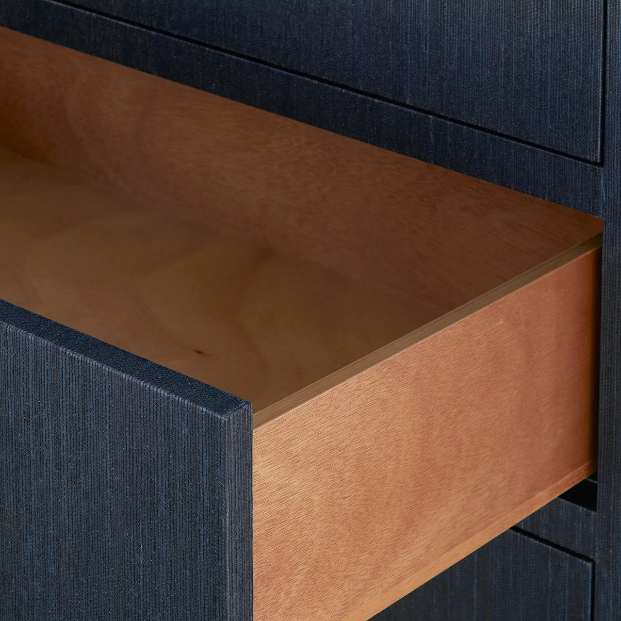 Ocean Blue Grasscloth Chest