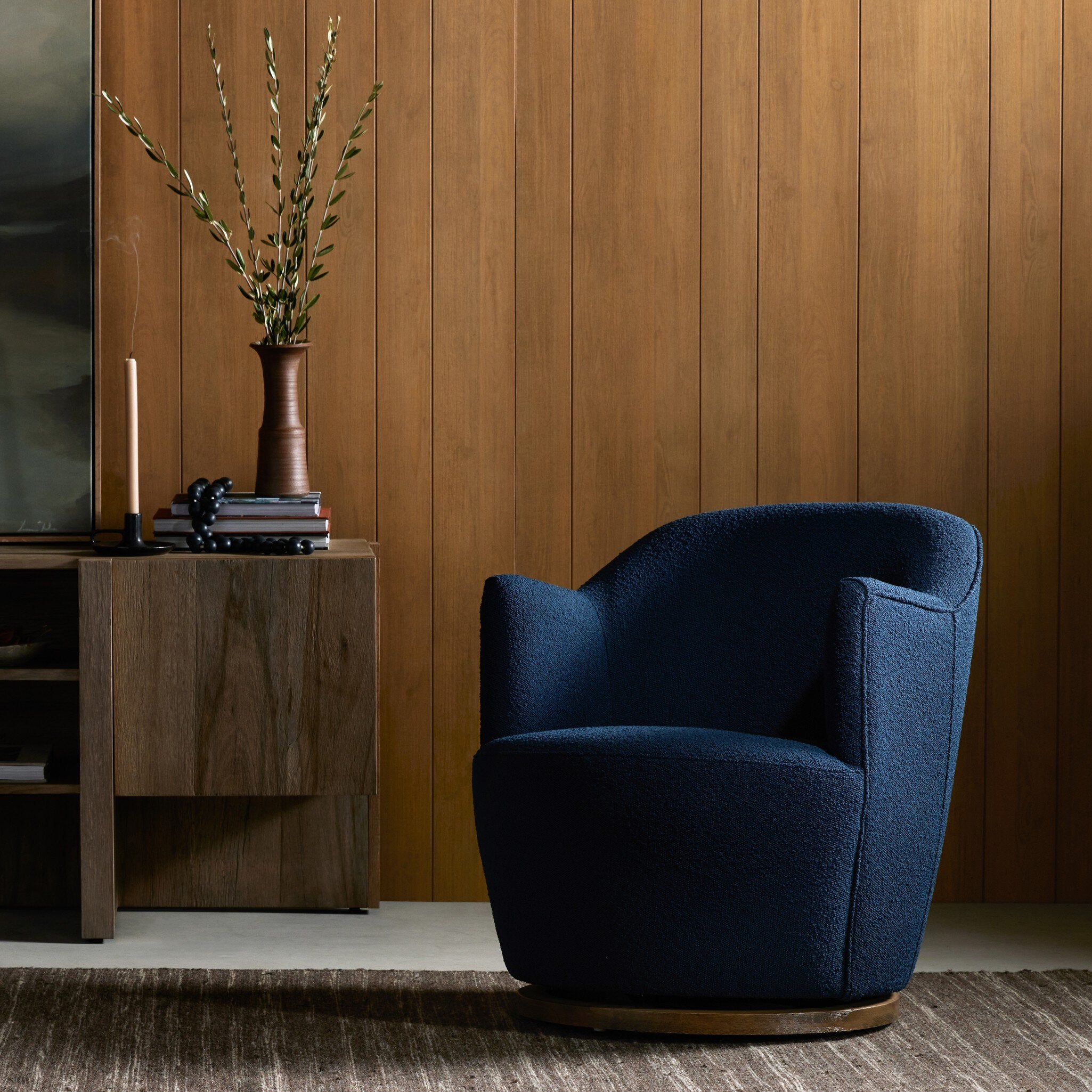 Allagash Swivel Chair - indigo