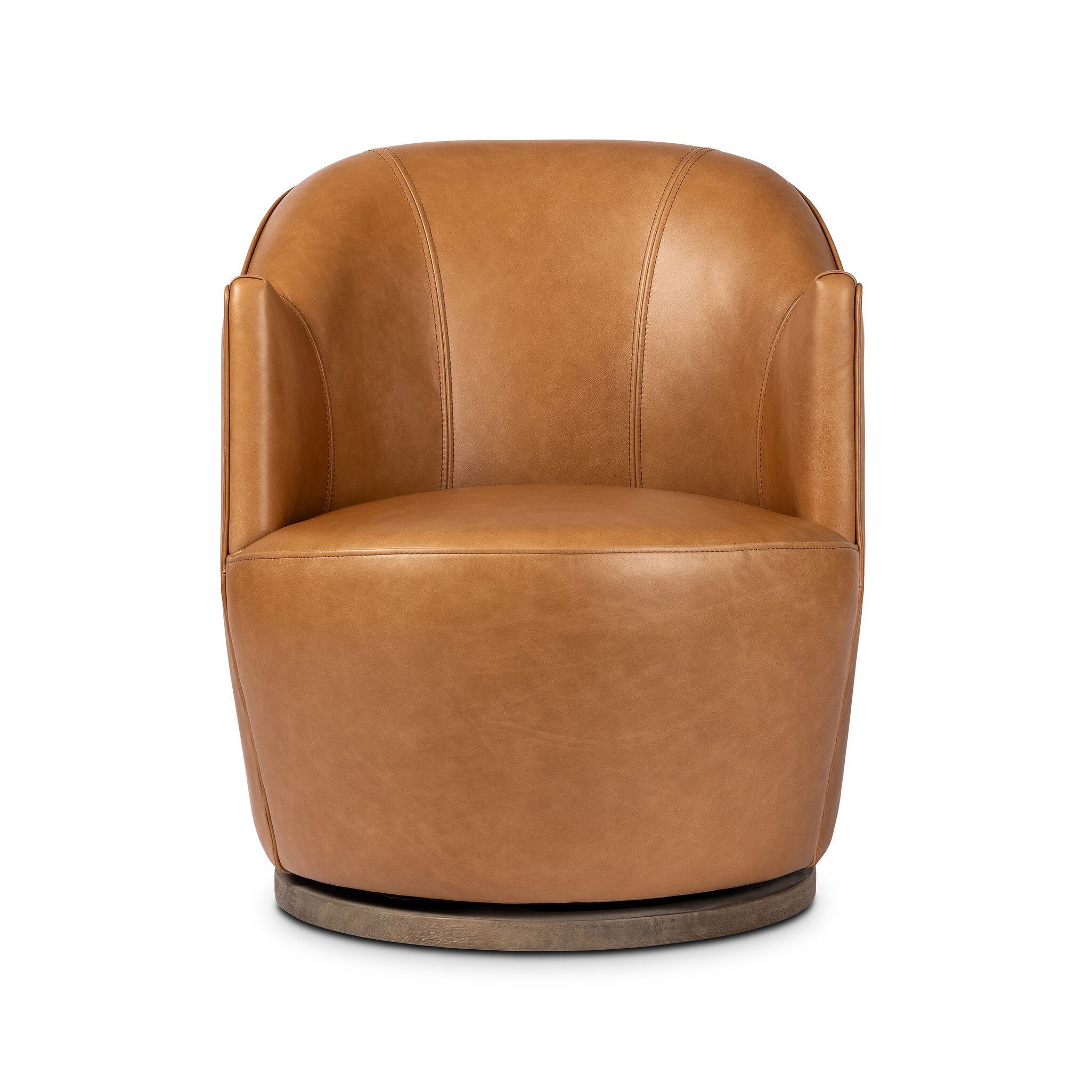 Allagash Swivel Chair - Butterscotch LEATHER