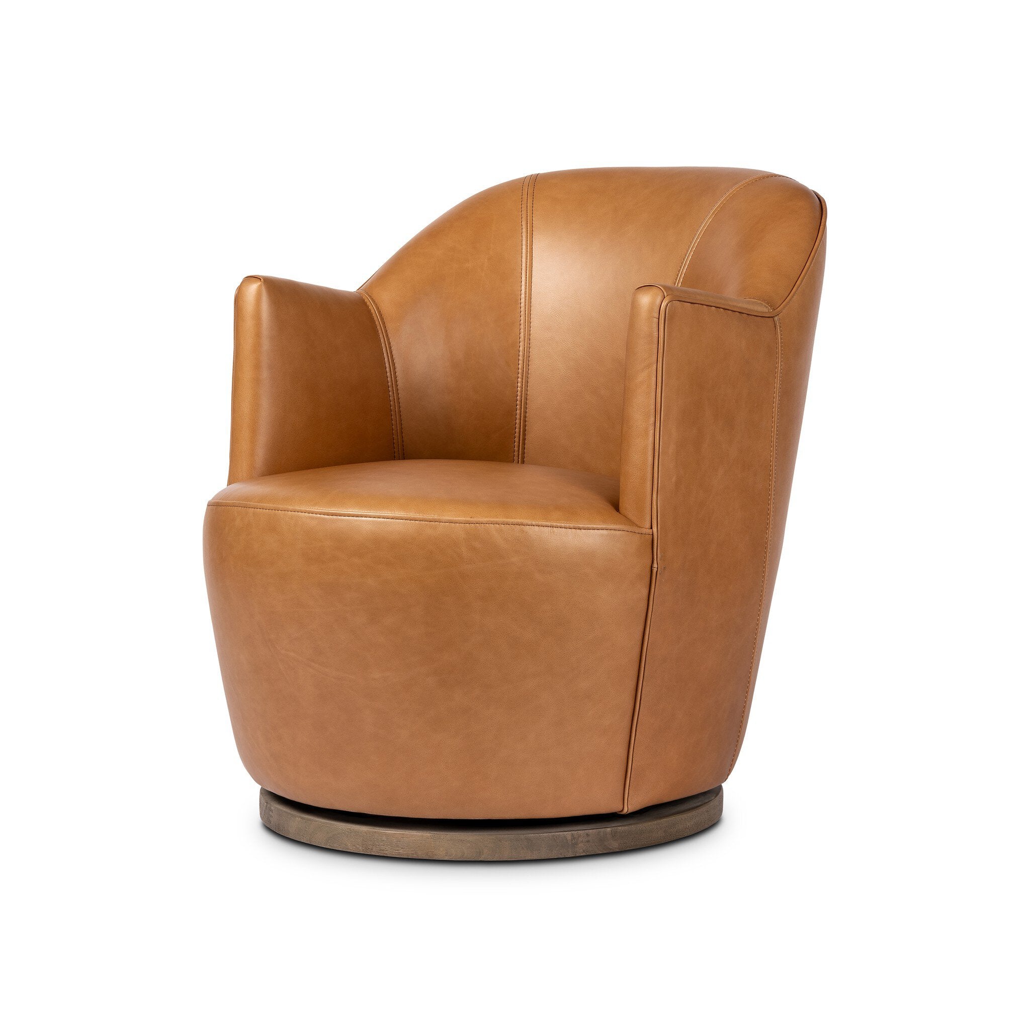 Allagash Swivel Chair - Butterscotch LEATHER
