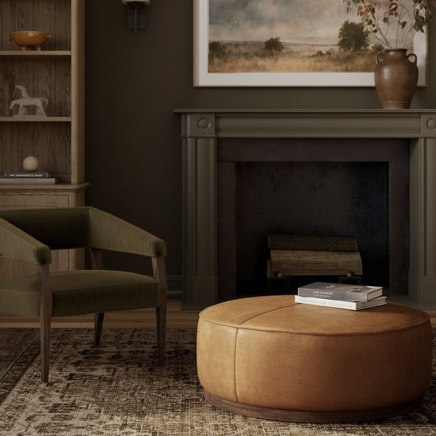 Scarborough Large Ottoman | Butterscotch