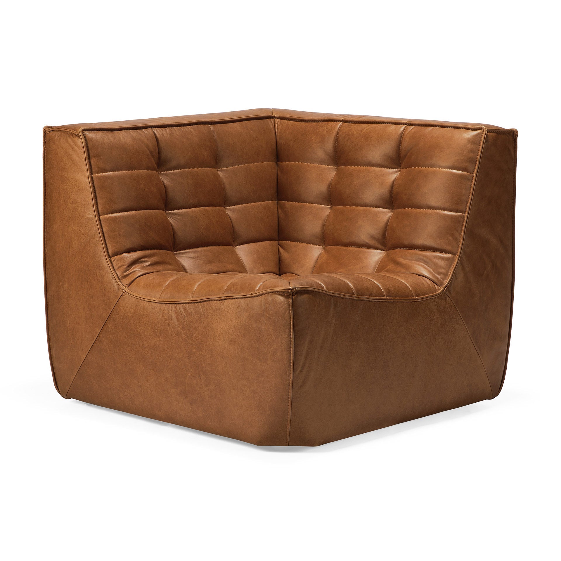 Modern Modular 90° Square Corner Leather Sofa
