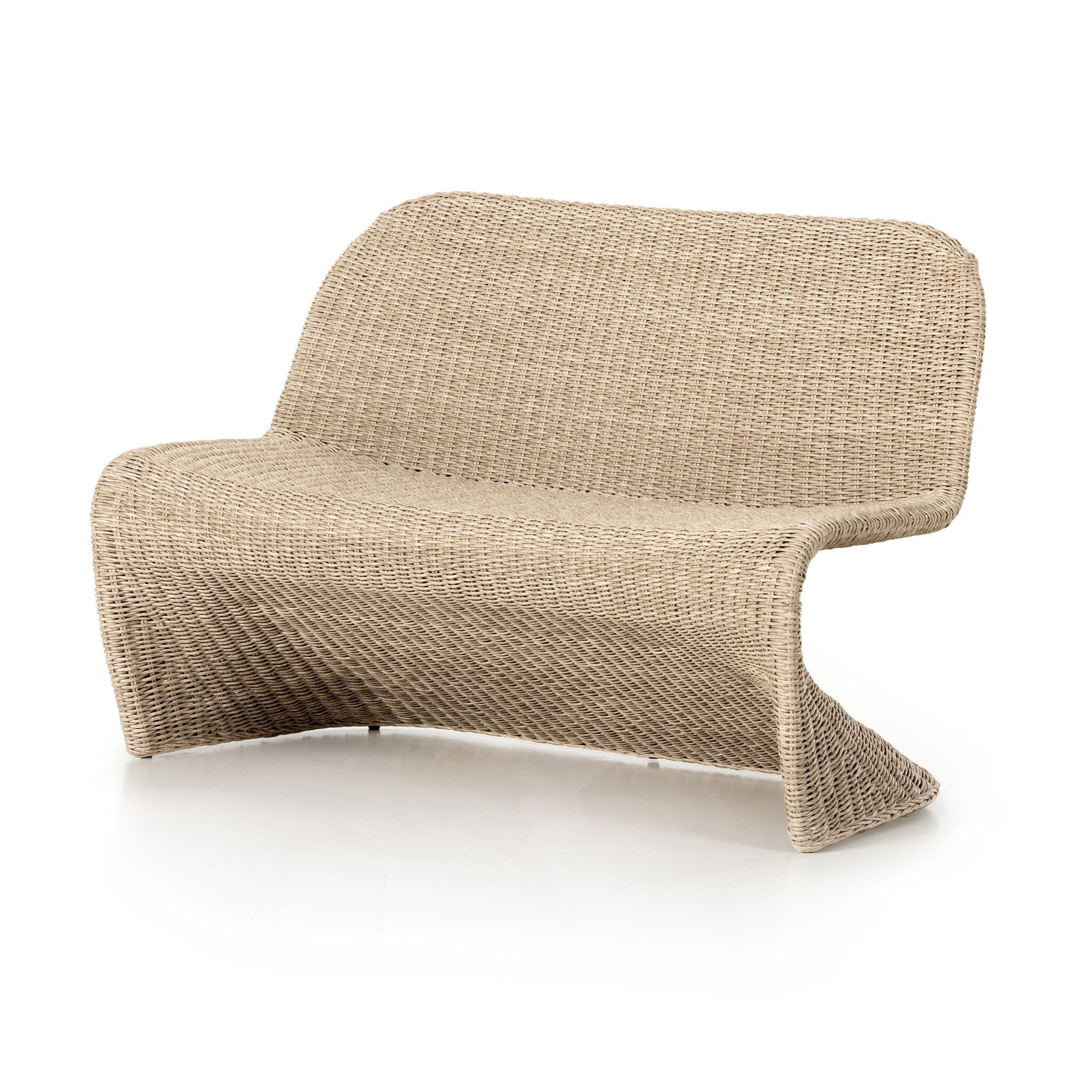 Brooks Outdoor Dining Bench - white