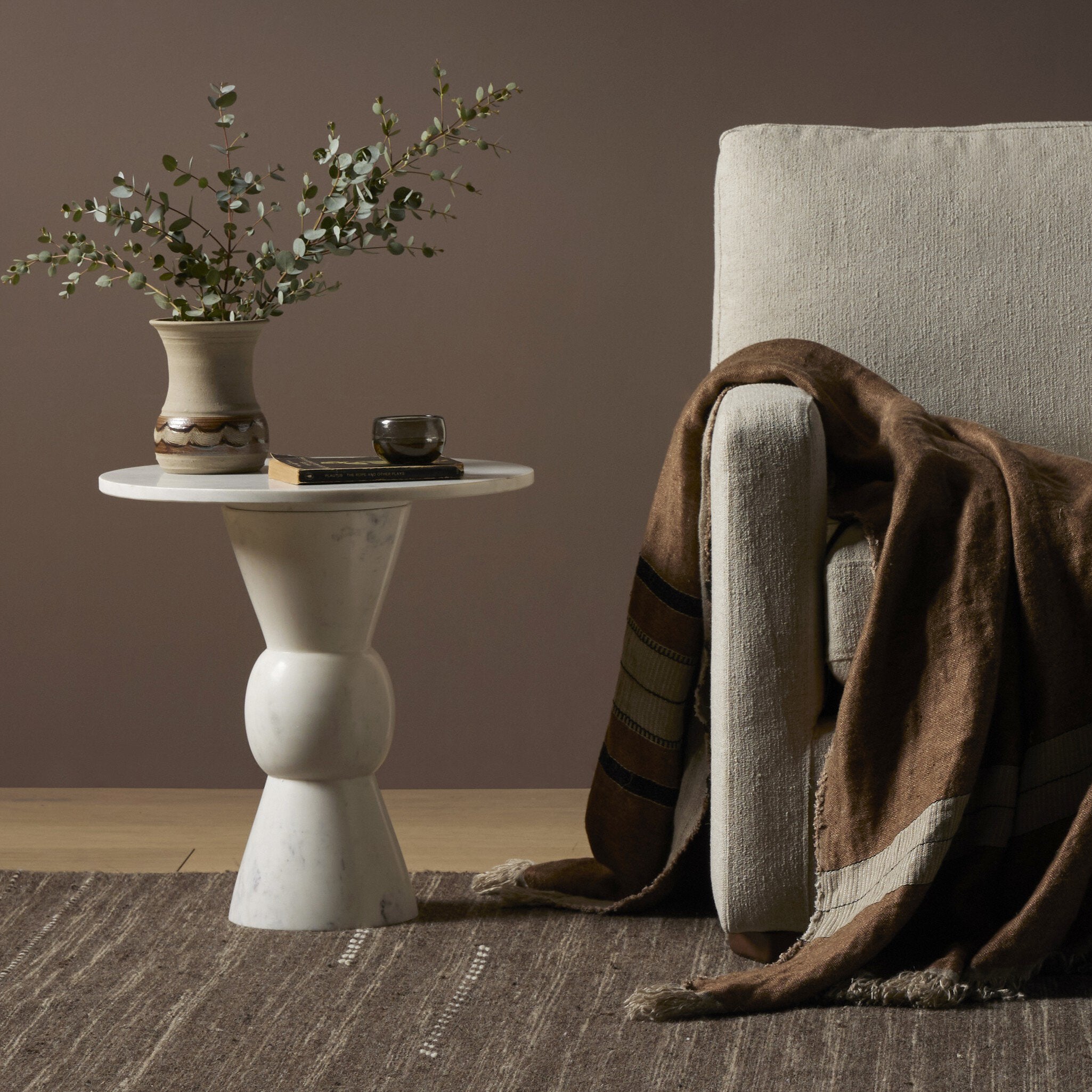 Mount Desert Marble End Table