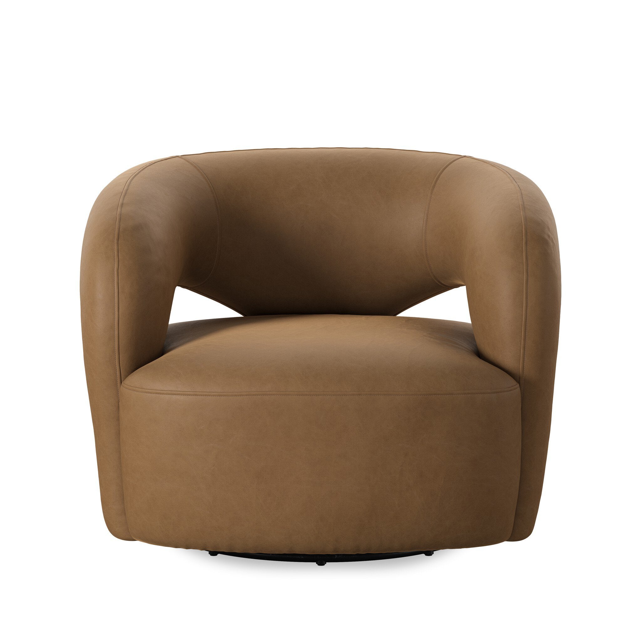 Bowdoinham Leather Swivel Chair