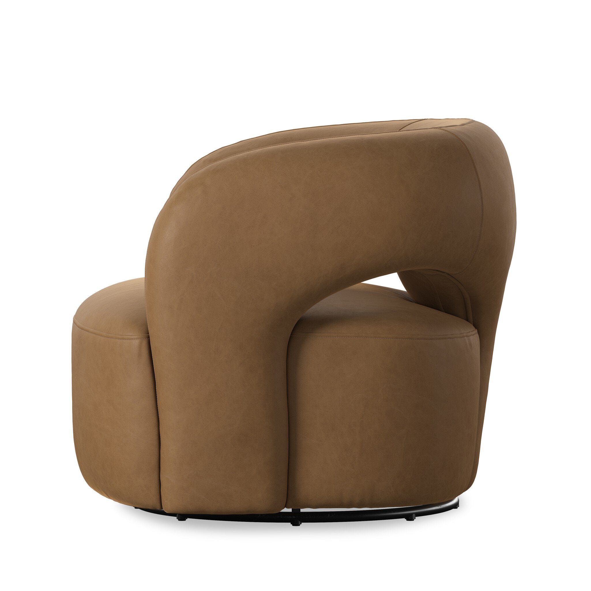 Bowdoinham Leather Swivel Chair