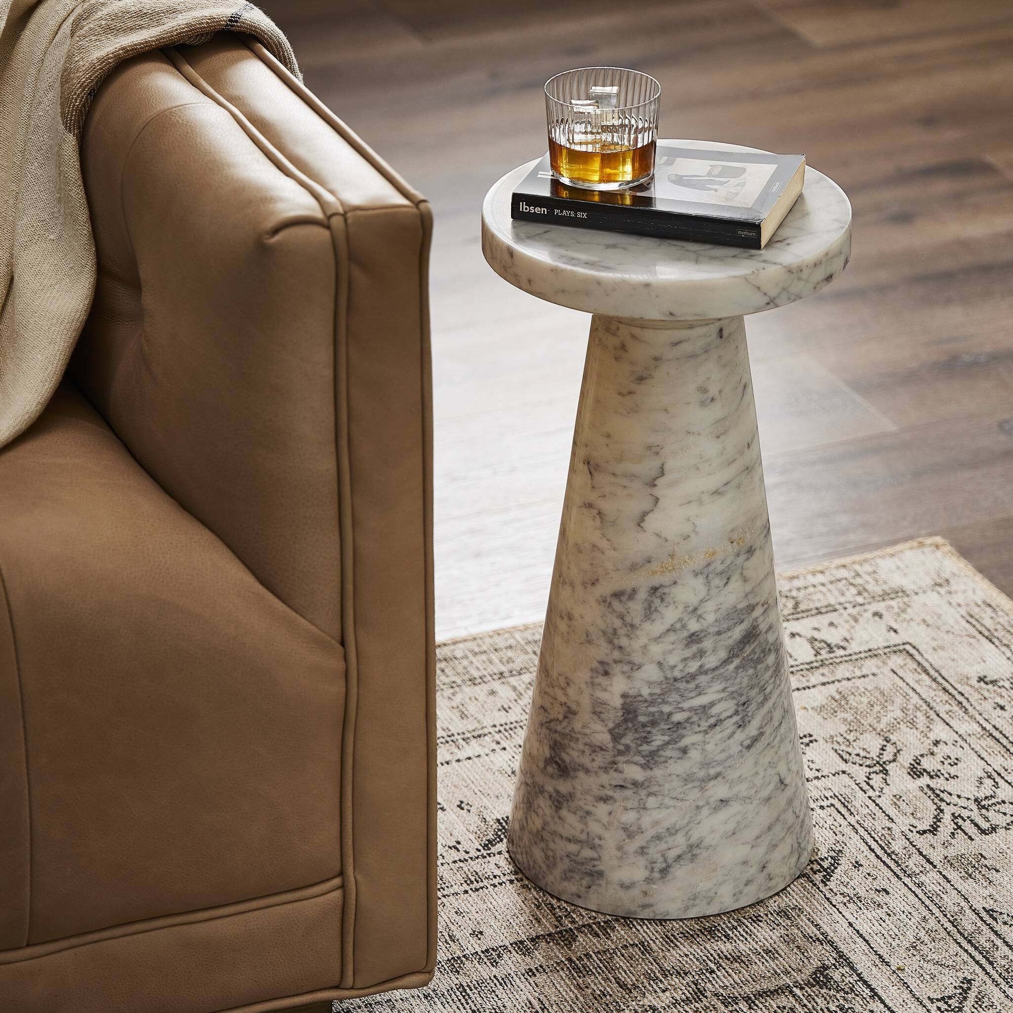 Blanchard Marble Nesting End Table - short