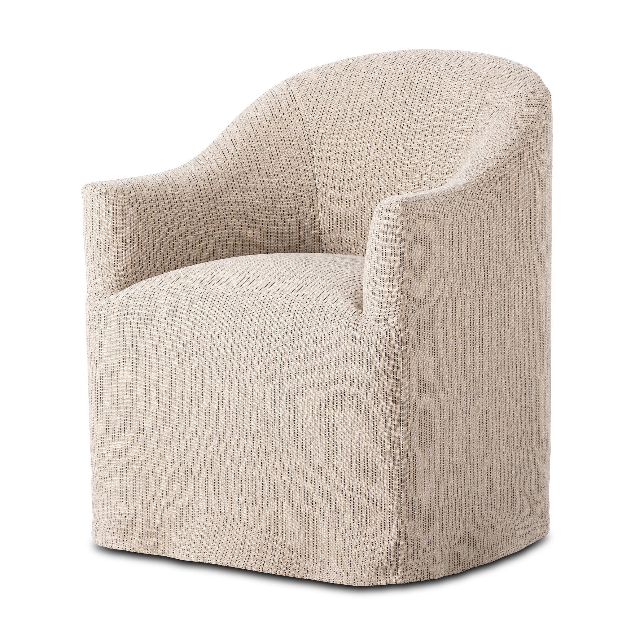 Ashland Dining Chair on casters - Laine Navy