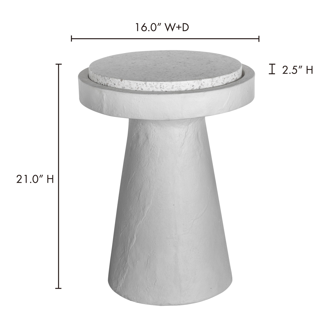 Cement and Terrazzo Accent Table