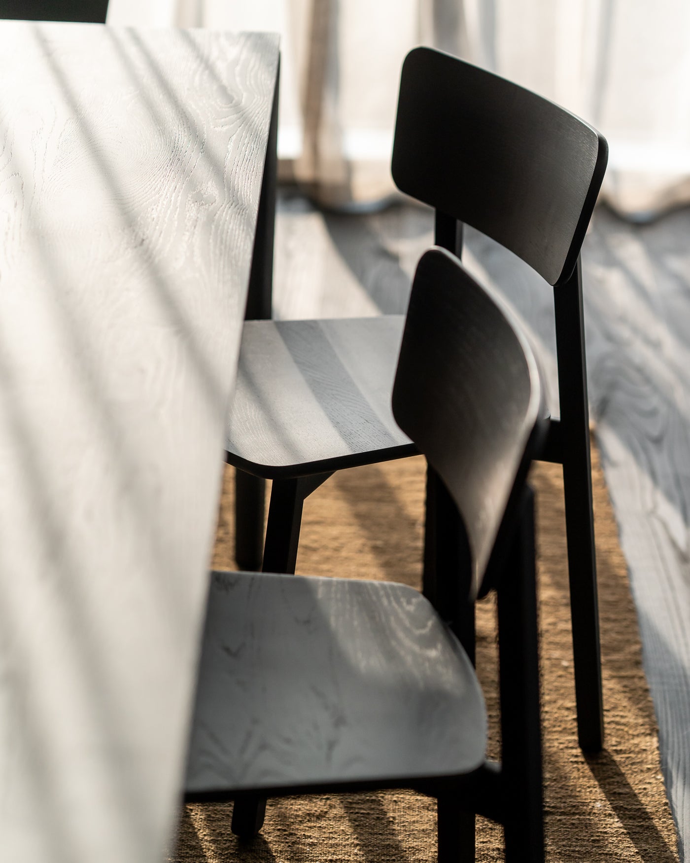 Greta Black Oak Dining Chairs