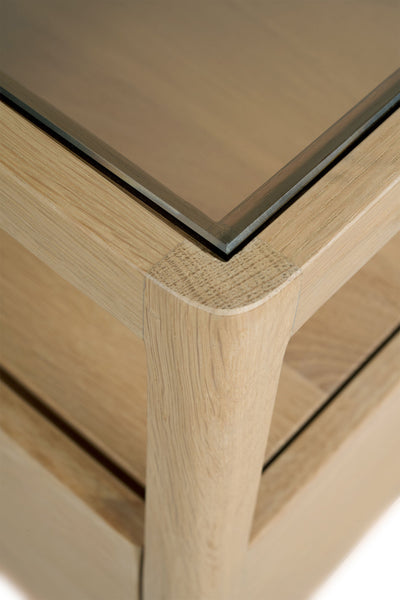 Finn Oak Bedside Table - In Stock