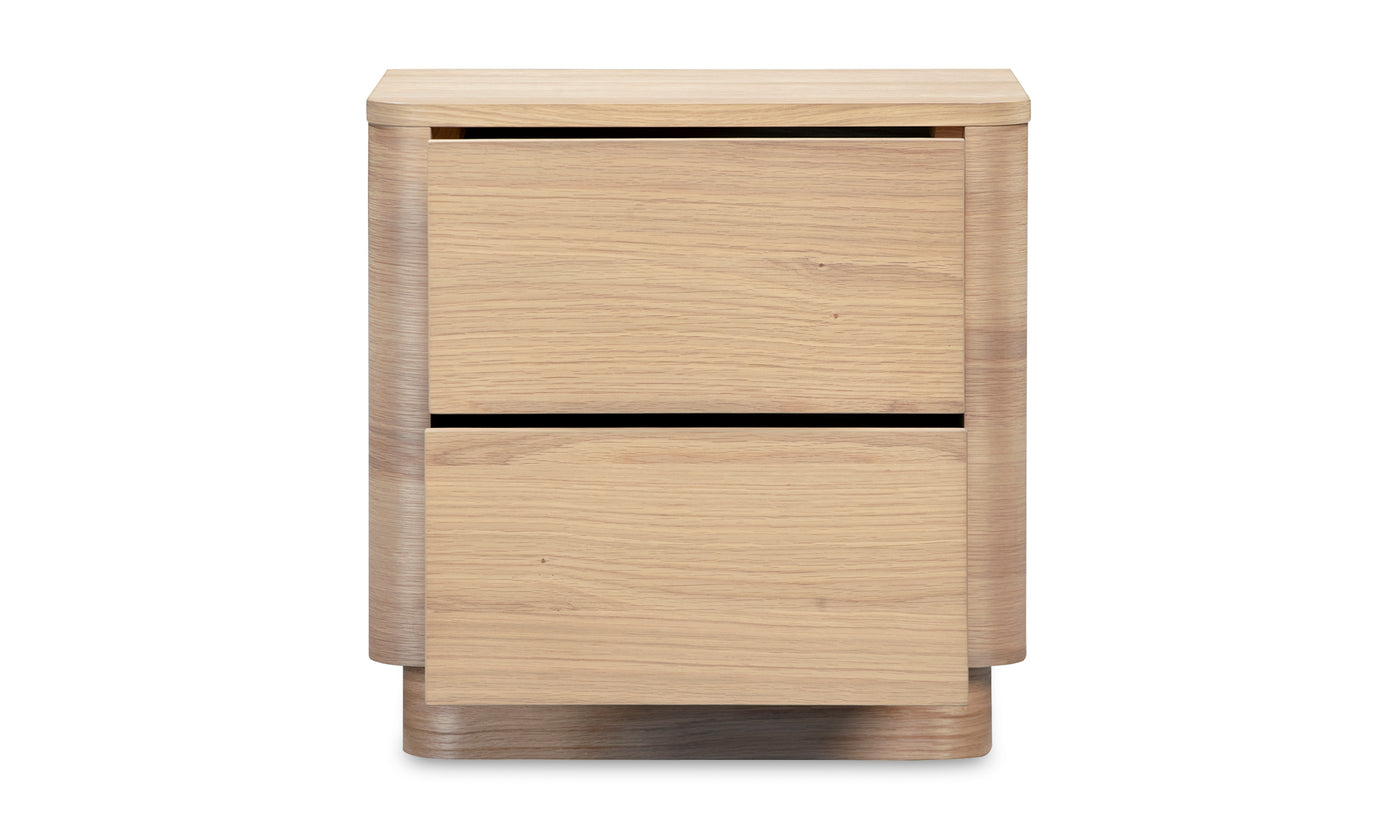 Curve Oak Tall Nightstand