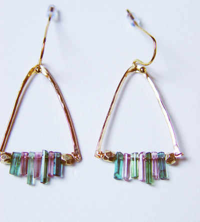 Watermelon Tourmaline Earrings