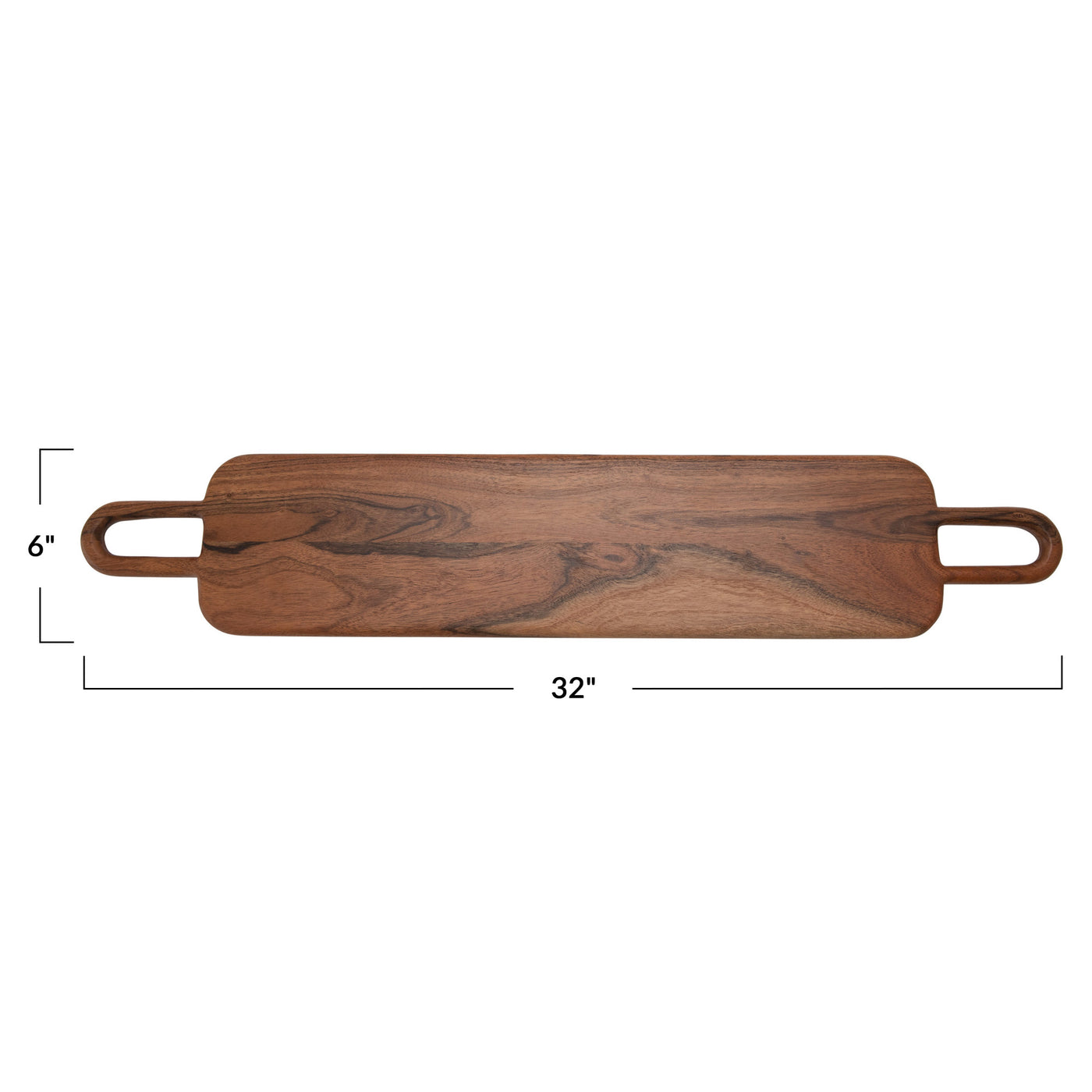 Acacia Wood Charcuterie & Cutting Board w/ Handles