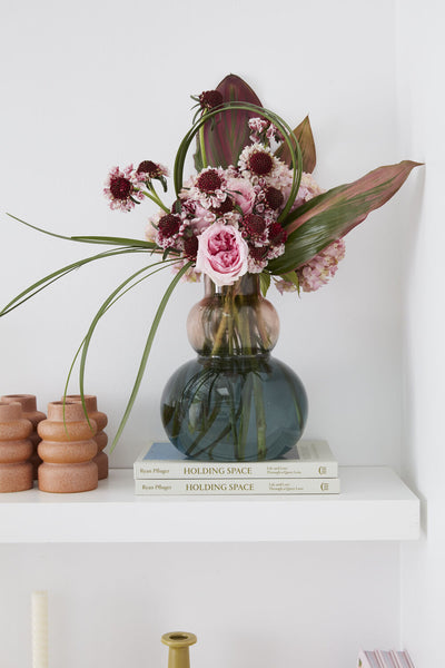 Ombre Bubble Glass Vase