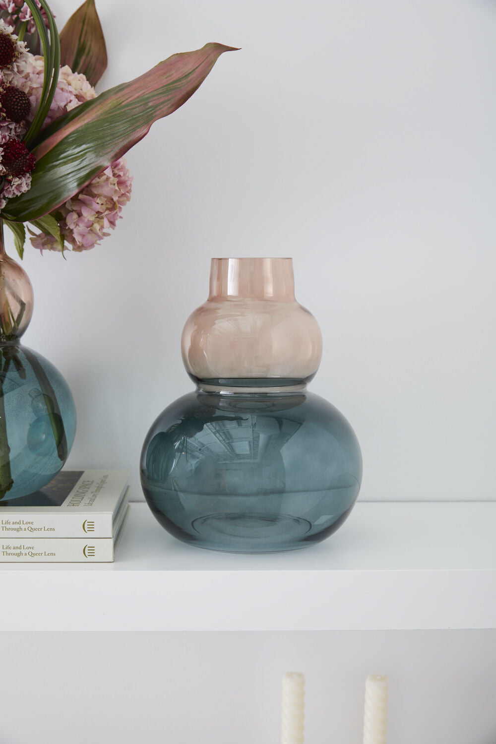 Ombre Bubble Glass Vase