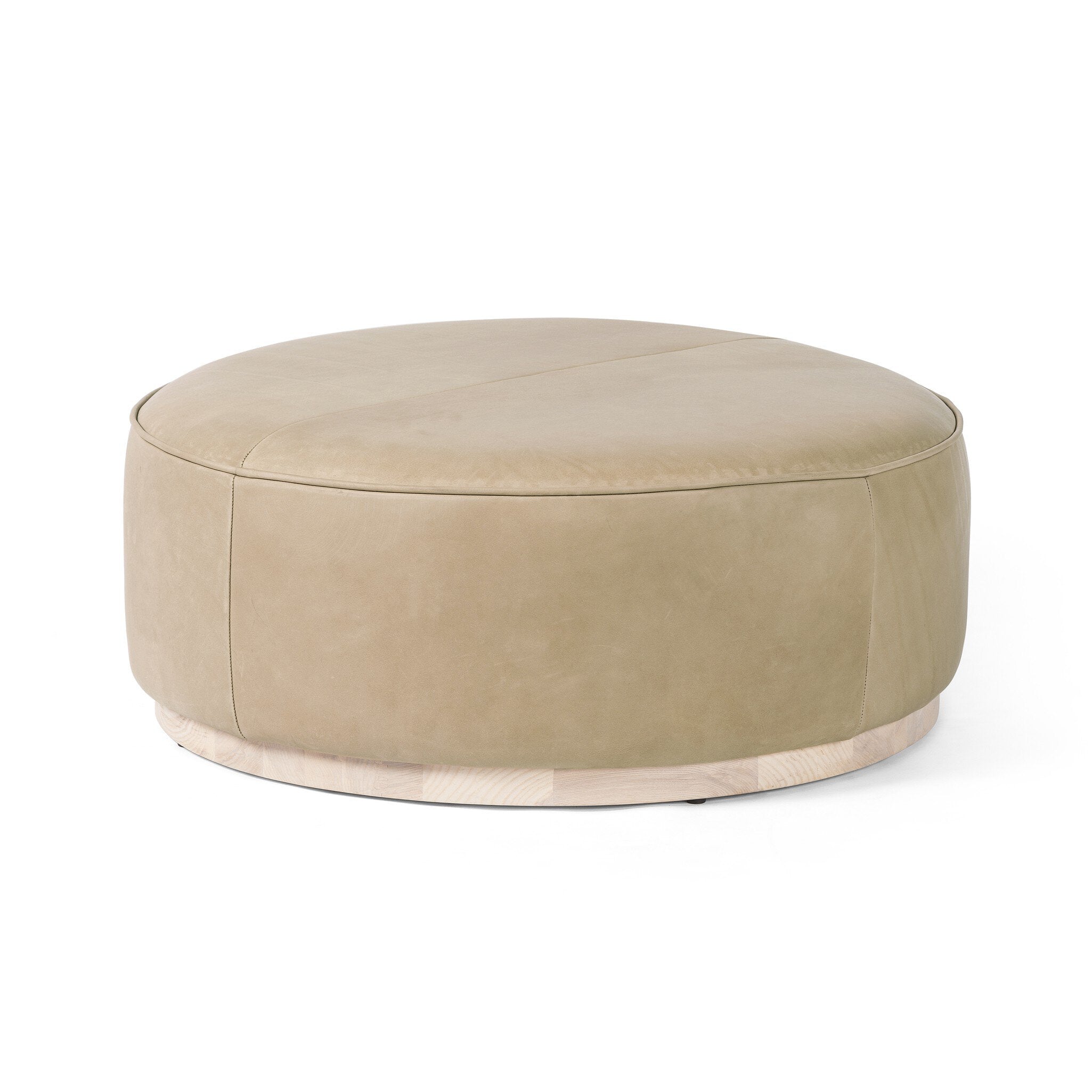 Scarborough Large Ottoman | Burlap