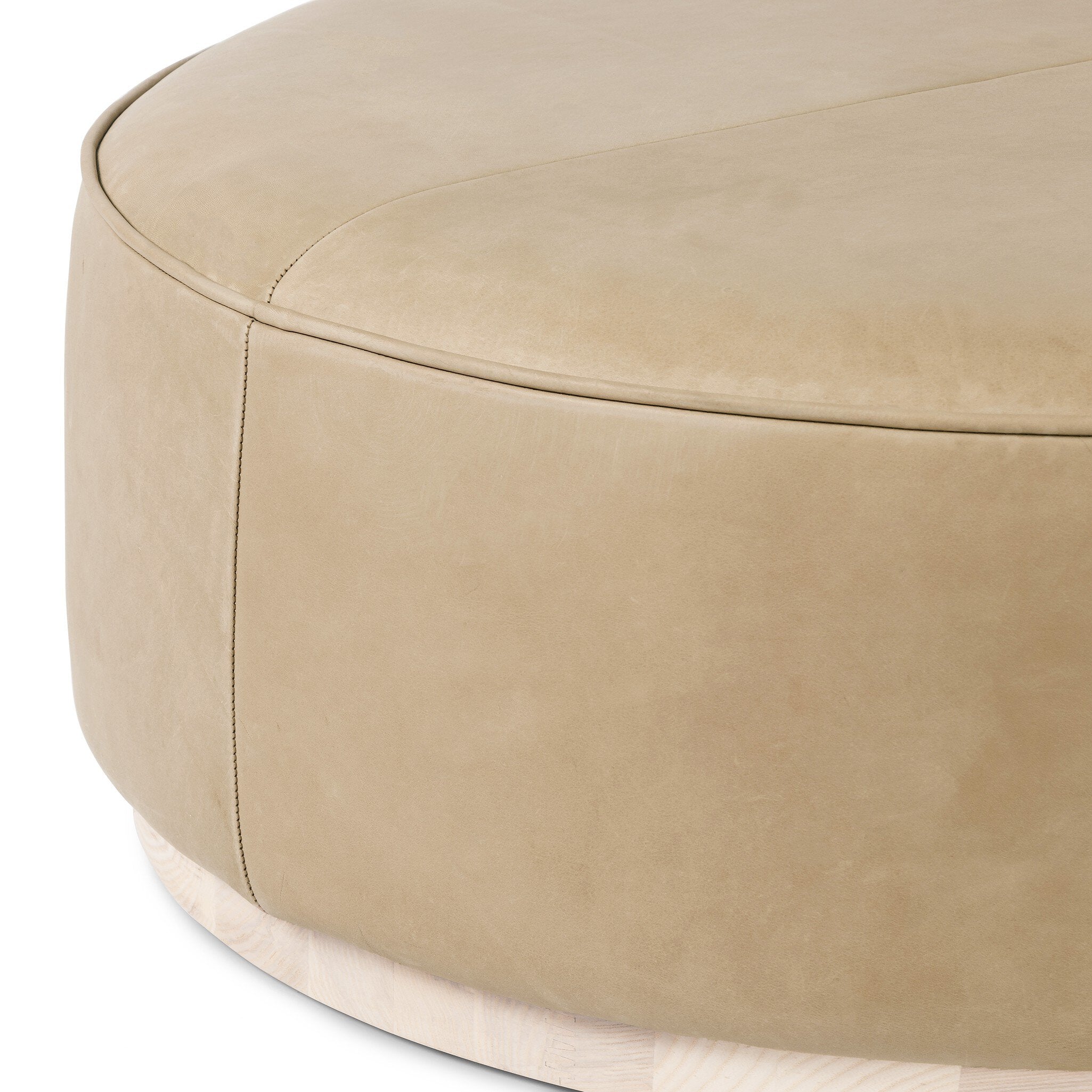 Scarborough Large Ottoman | Burlap