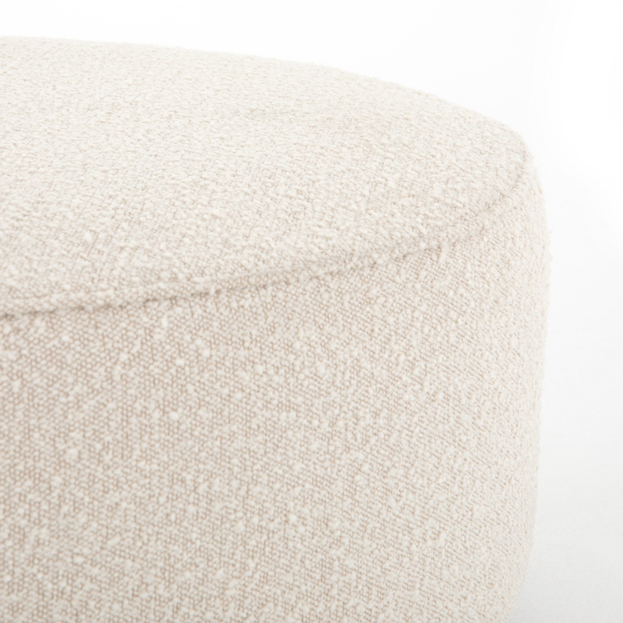Scarborough Large Ottoman | Cream Boucle