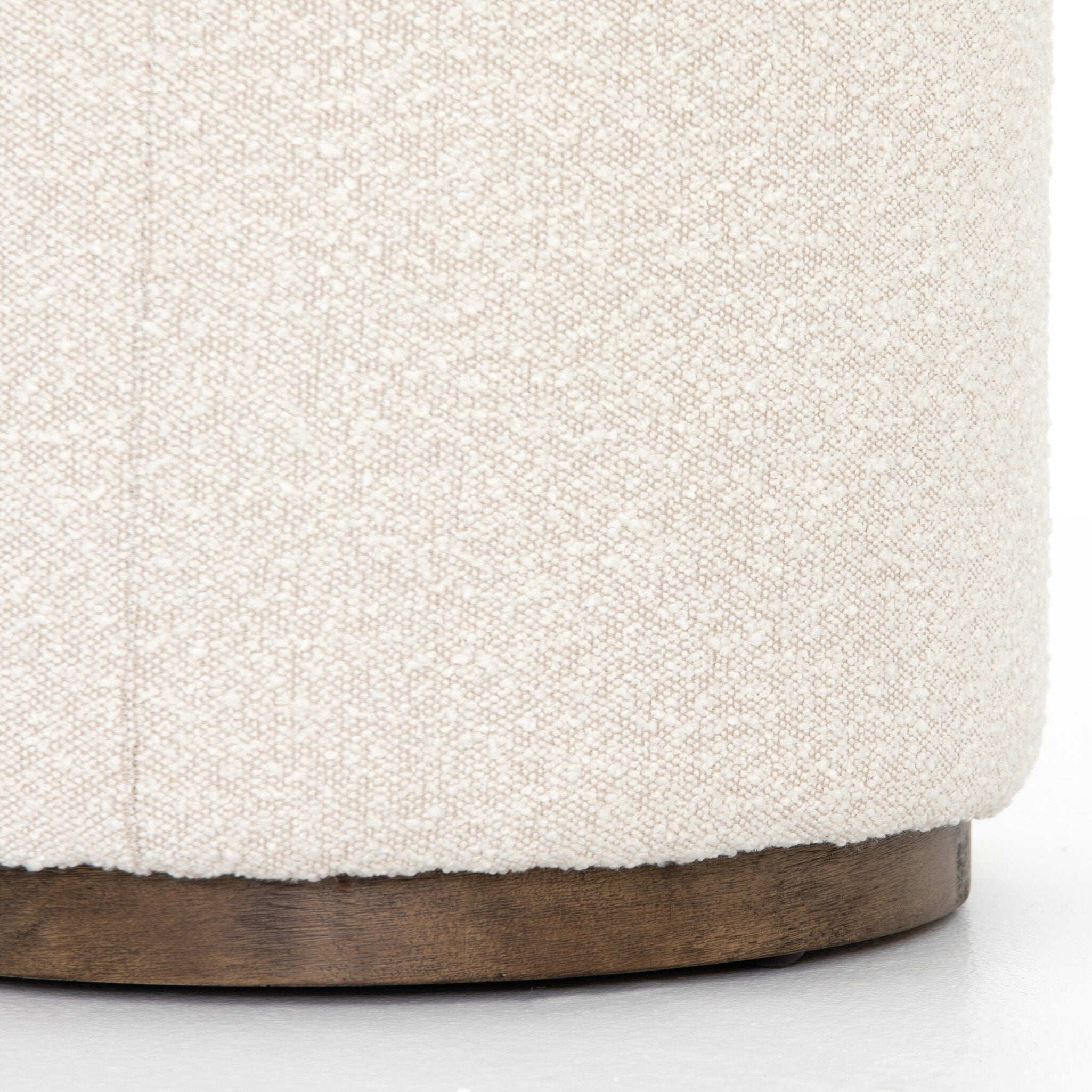 Scarborough Small Ottoman | Cream Boucle