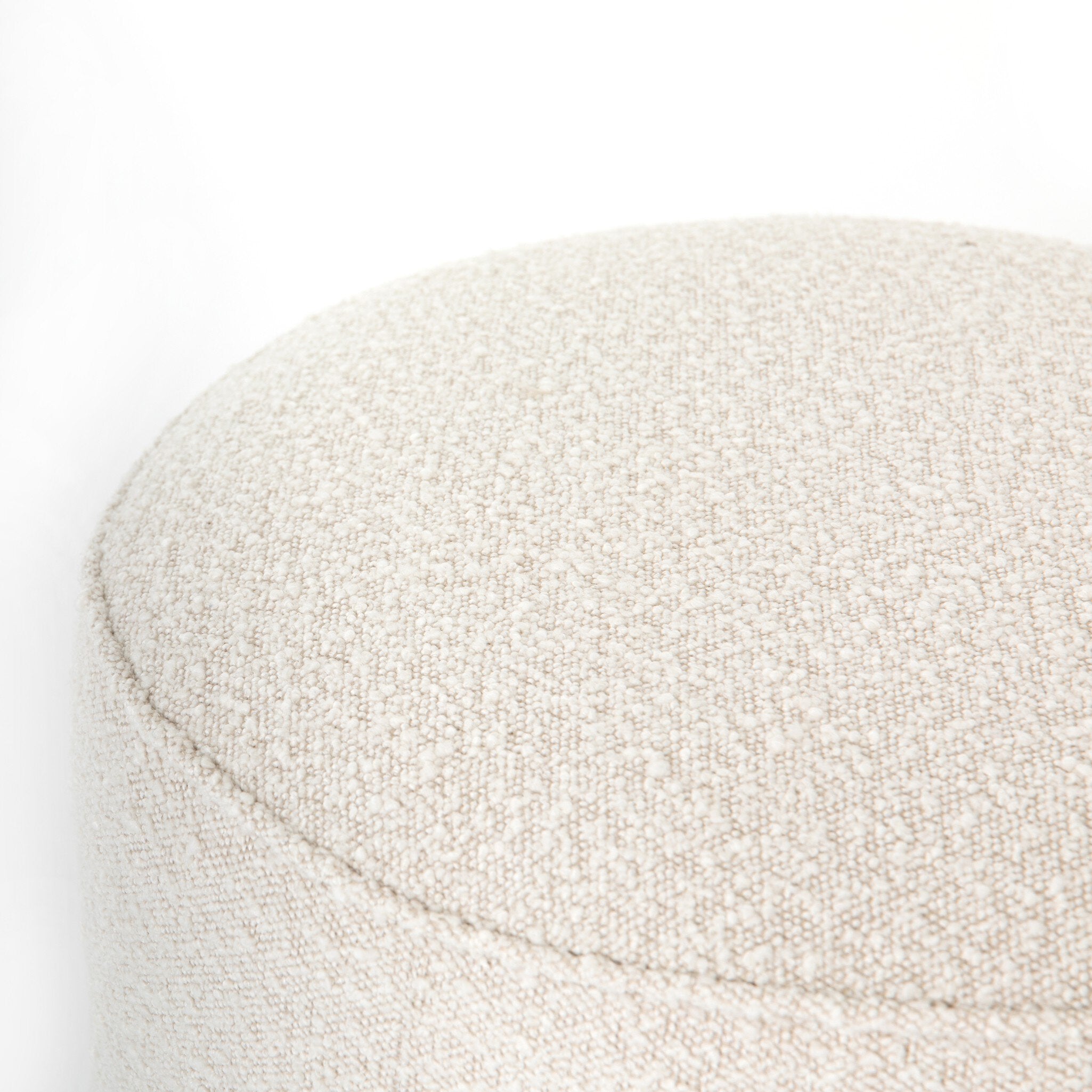 Scarborough Small Ottoman | Cream Boucle