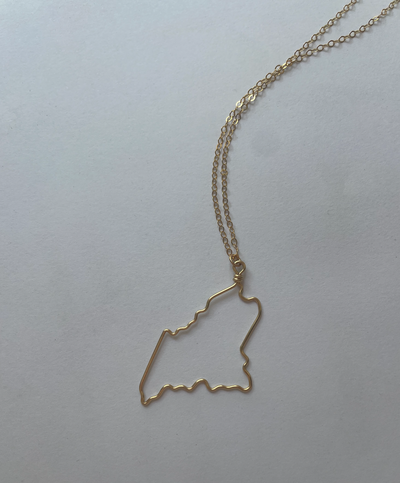 Maine State Wire Necklace