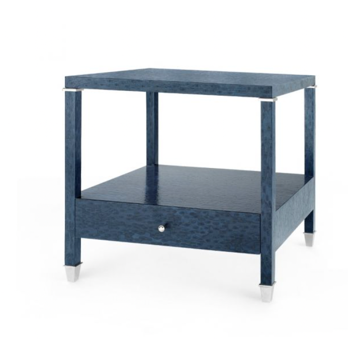 MAEVES 1-DRAWER SIDE TABLE- DEEP NAVY