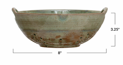 Berry Bowl with Handles- Aqua