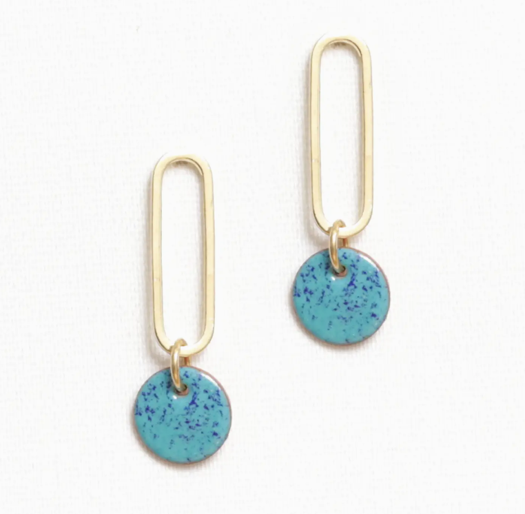 Aqua Baritone Earrings