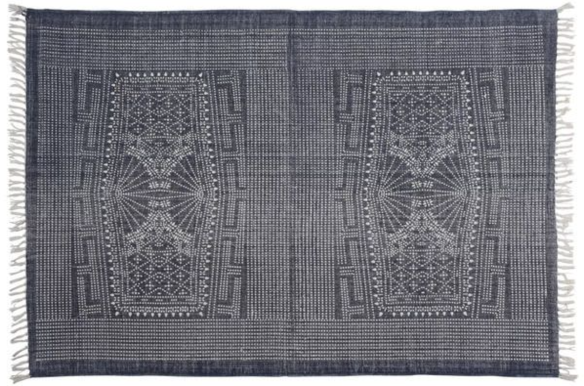 Indigo Batik Cotton Rug 4'x6'