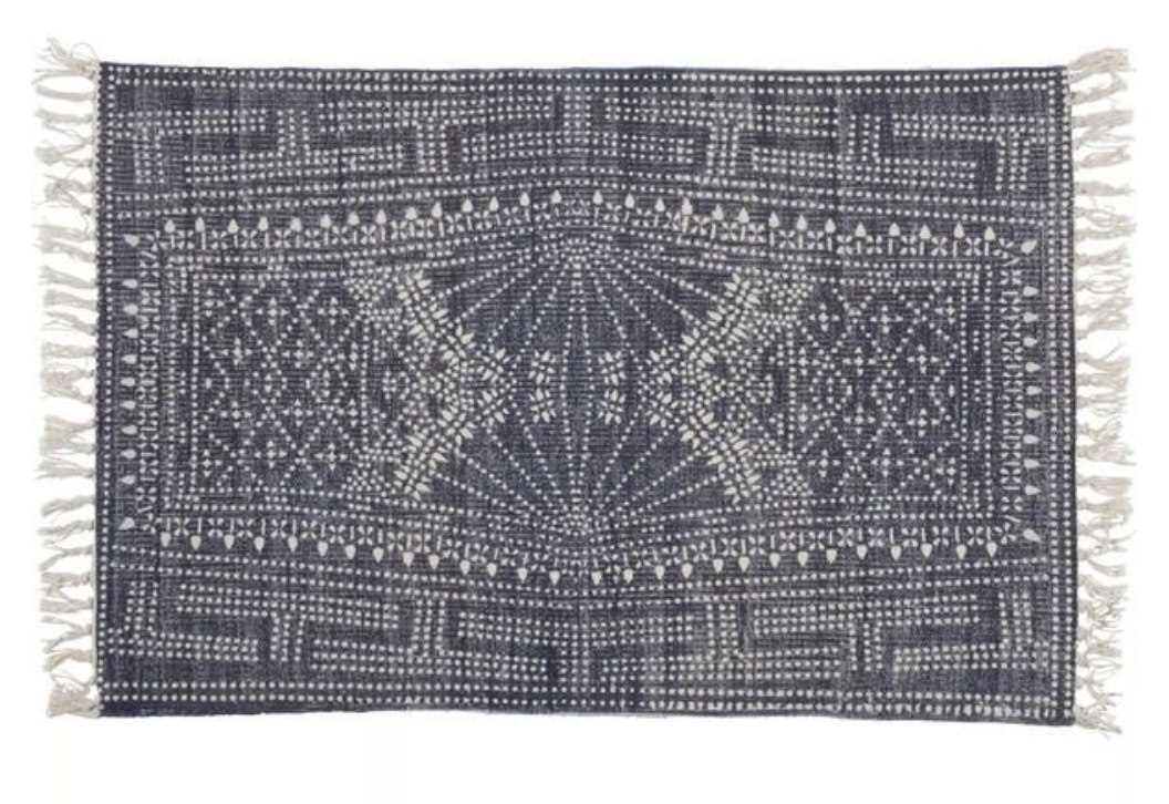 Indigo Batik Cotton Rug 2'x3'