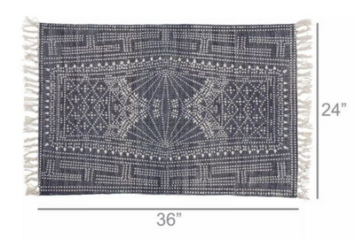 Indigo Batik Cotton Rug 2'x3'