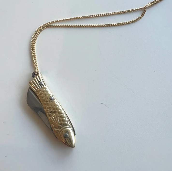 La Sardine Pocket Knife Necklace
