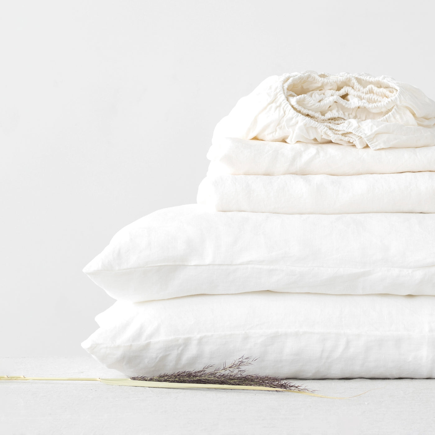 Linen Sheet Set: White