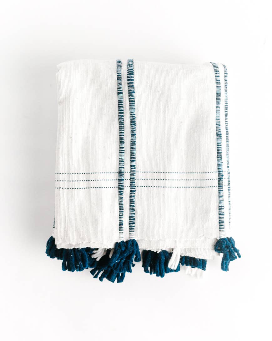 Cotton Table Runner: Navy