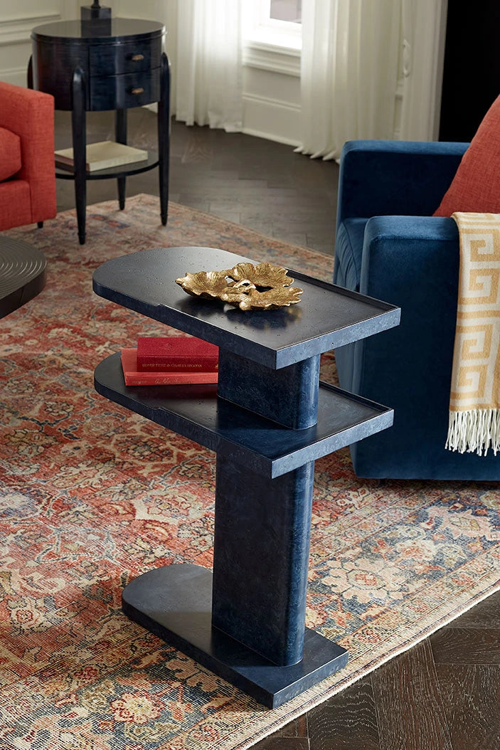 Indigo Burl Side Table