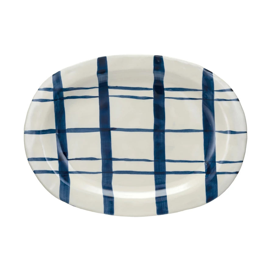 Oval Hand-Painted Serving Platter