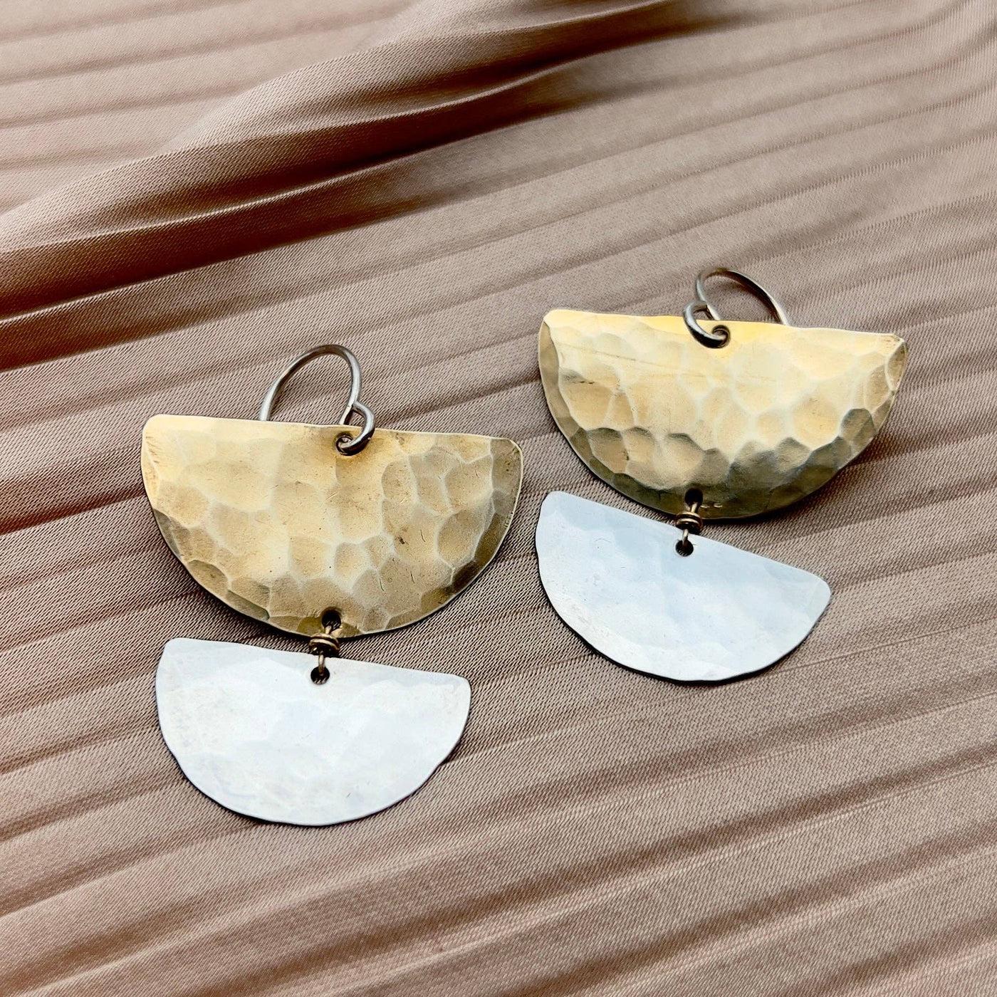 Celeste Earrings: Gold over Silver