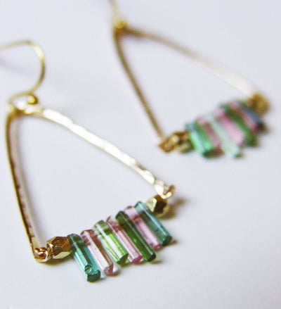 Watermelon Tourmaline Earrings