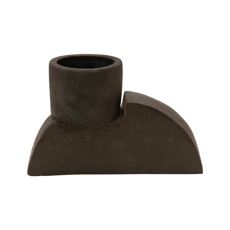 Noir Terracotta Planter / Tealight Holder - Horizontal