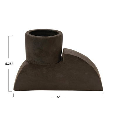 Noir Terracotta Planter / Tealight Holder - Horizontal