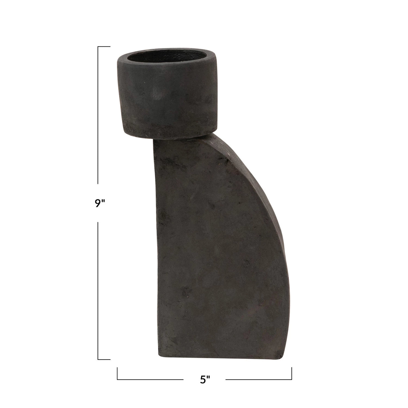 Noir Terracotta Planter / Tealight Holder - Vertical