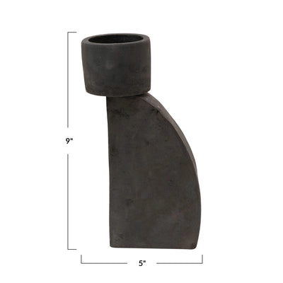 Noir Terracotta Planter / Tealight Holder - Vertical